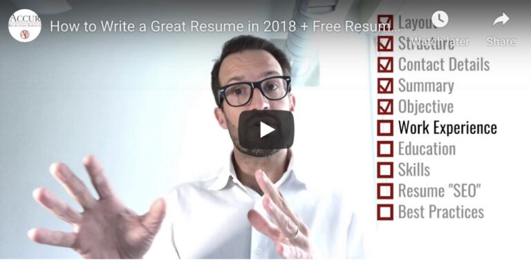 How to write a great resume for a job